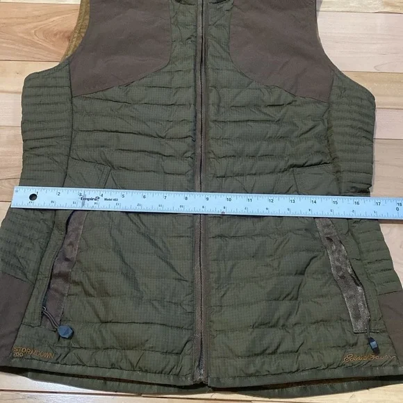 Women's Eddie Bauer Stormdown 700 Olive Quilted Vest - Picture 4 of 15